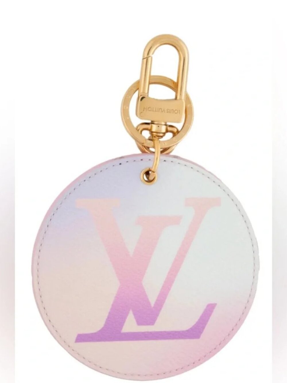 Authentic Women Louis Vuitton Pink Monogram Giant Spring in City Bag Charm Key